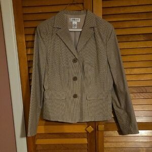 Classic Women's Striped Beige Blazer